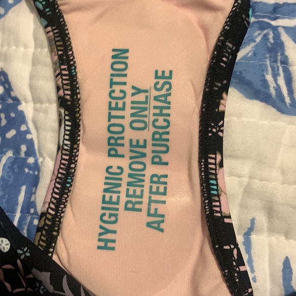 NWOT Seafolly Free Spirit Twist Band Hipster Bikini bottom black and pink - Picture 7 of 14